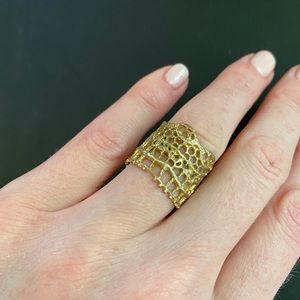 Lace Ring- Aurélie Bidermann yellow gold Lace Collection ring